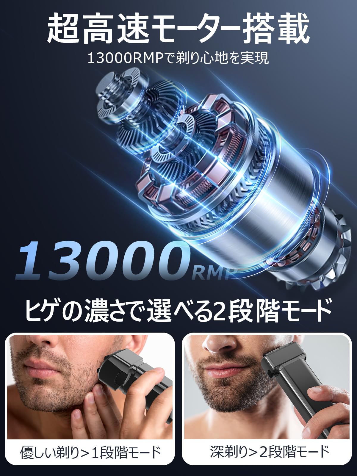 B012 メンズ電気シェーバー AI搭載 Amazon | 【2025革新型・AI人工知能】ひげそり 電動シェーバー 往復式